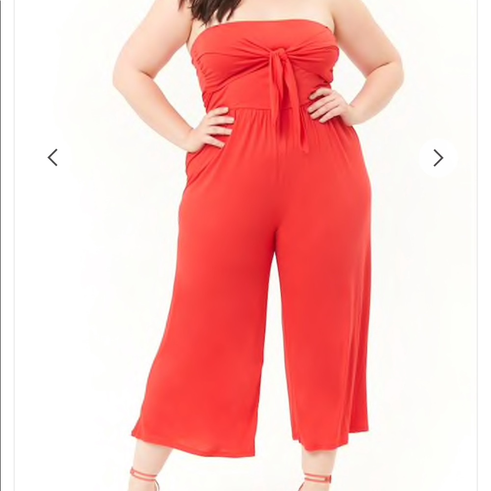 Plus Knotted strapless jumpsuit
